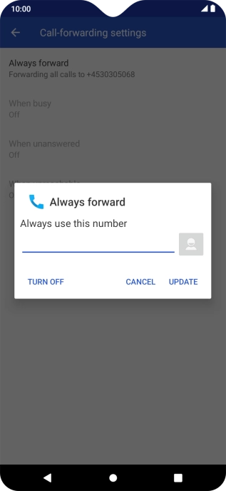 Press TURN OFF.