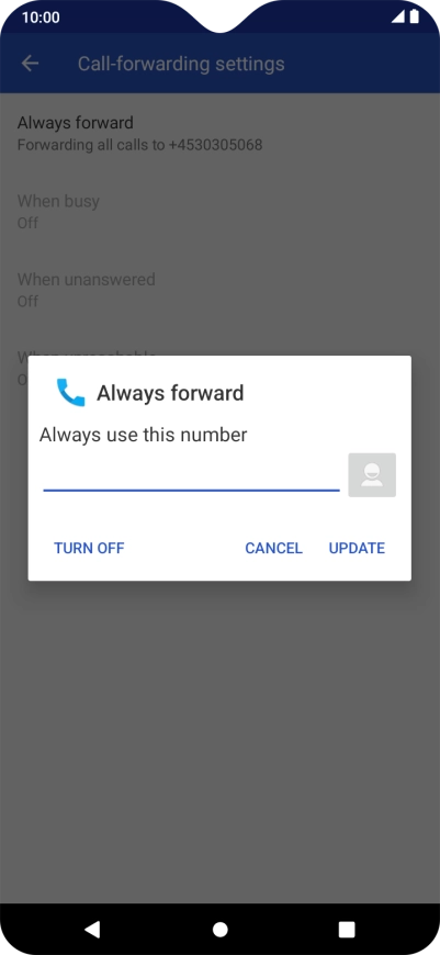 Press TURN OFF.