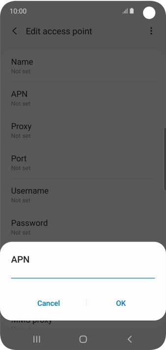 Key in live.vodafone.com and press OK. Key in live.vodafone.com and press OK.