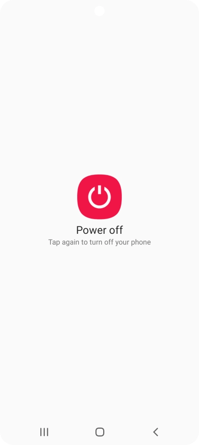 Press Power off. Press Power off.
