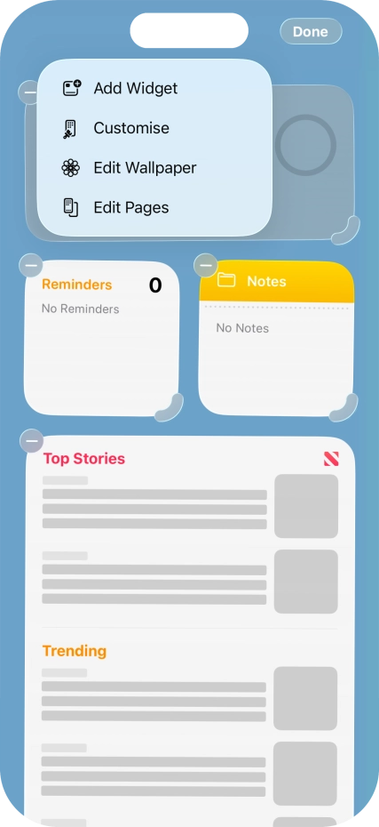 Press Add Widget.