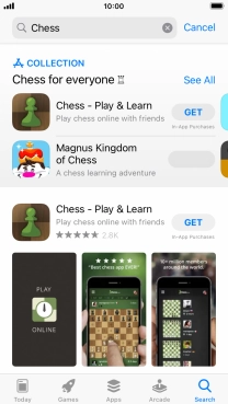 Press the required app. Press the required app.