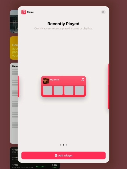 Press Add Widget. Press Add Widget.