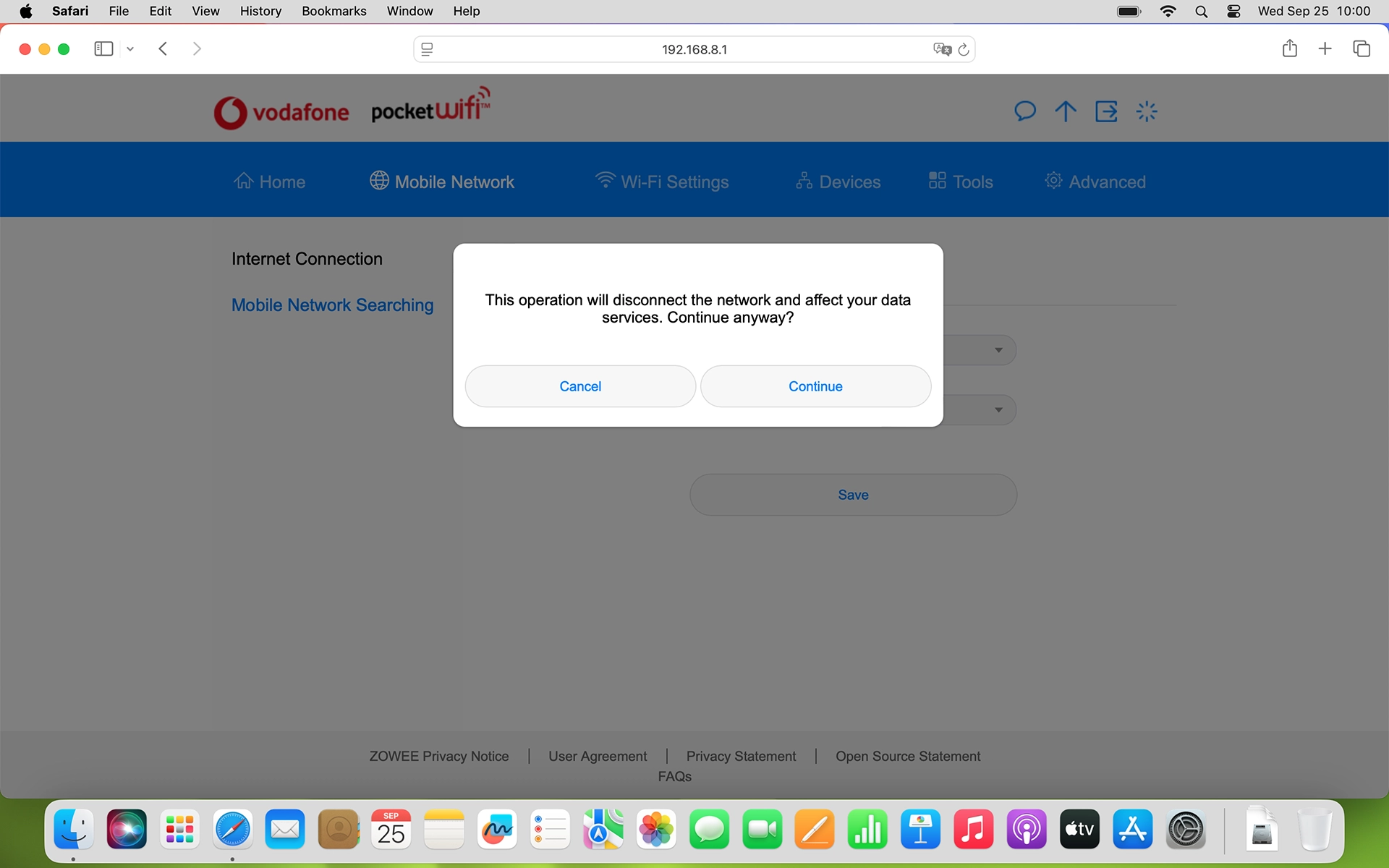 Click Continue.