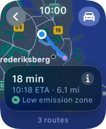Press the transport type icon. Press the transport type icon.