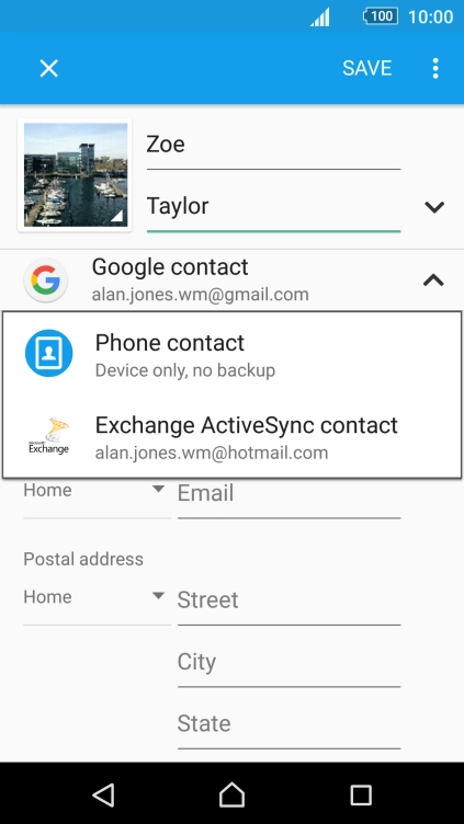 Press Phone contact.