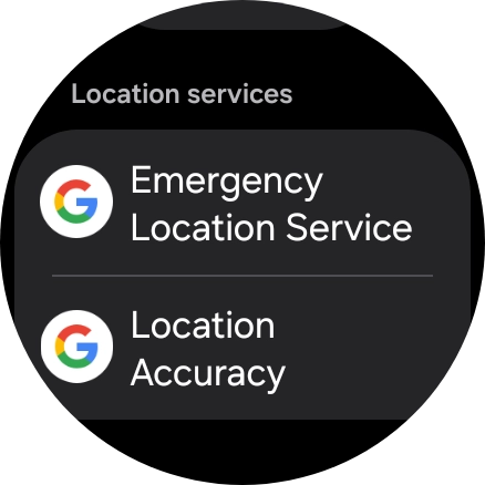 Press Emergency Location Service.