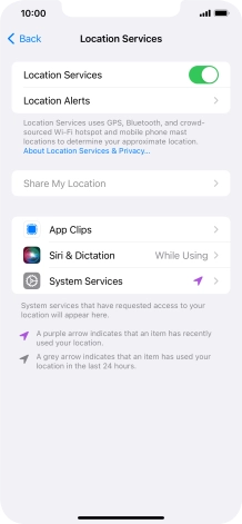 Press the required app. Press the required app.