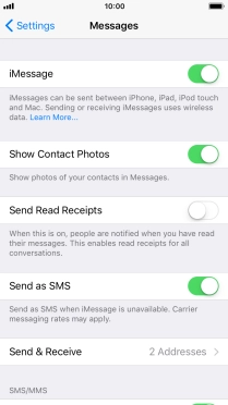 Press the indicator next to 