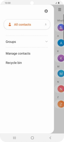 Press Manage contacts.