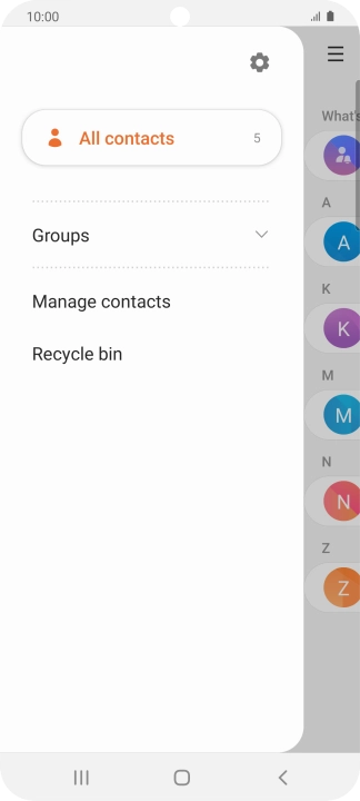 Press Manage contacts.