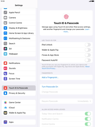 Press Turn Passcode On and key in a lock code of your own choice twice. Press Turn Passcode On and key in a lock code of your own choice twice.
