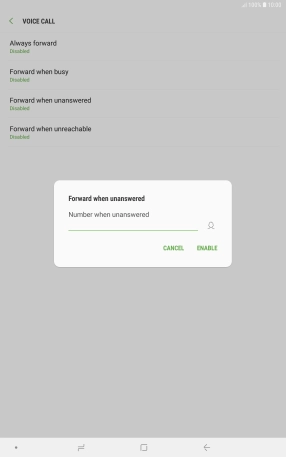Key in +61414121121 and press ENABLE. Key in +61414121121 and press ENABLE.