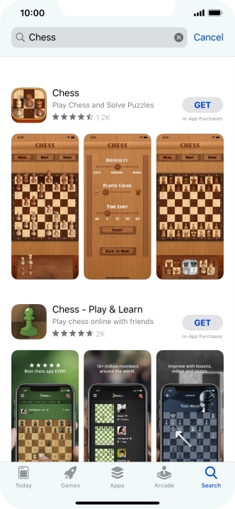 Press the required app. Press the required app.
