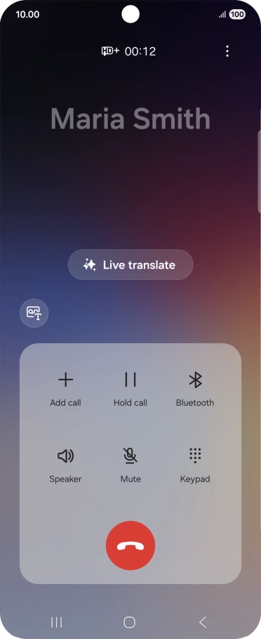 Press Live translate.