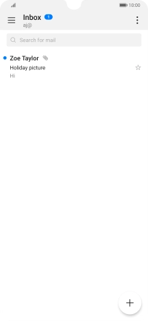 Press the new email message icon. Press the new email message icon.