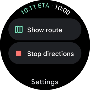 Press Stop directions. Press Stop directions.