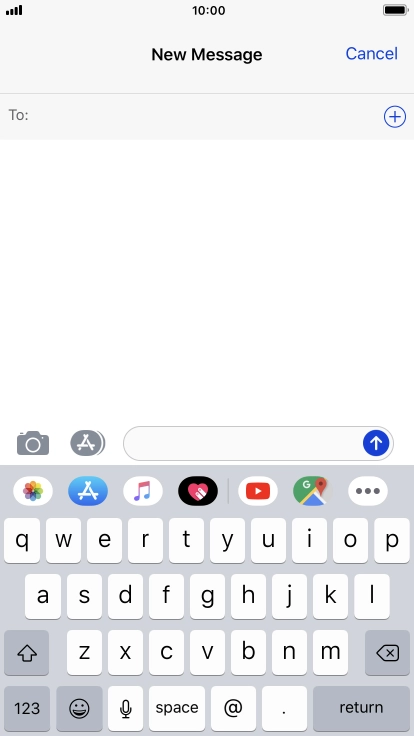 Press To and key in the first letters of the recipient's name.