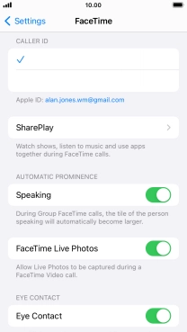 Press the required setting below 