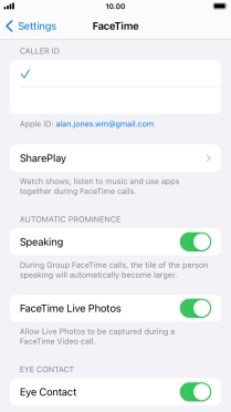 Press the required setting below 