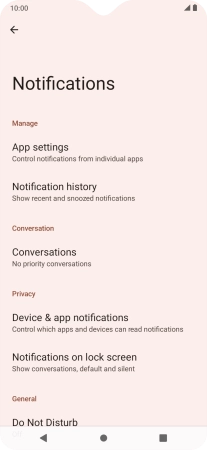 Press App settings.