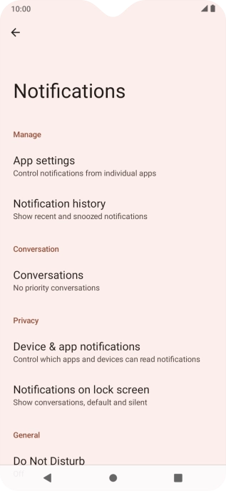 Press App settings.