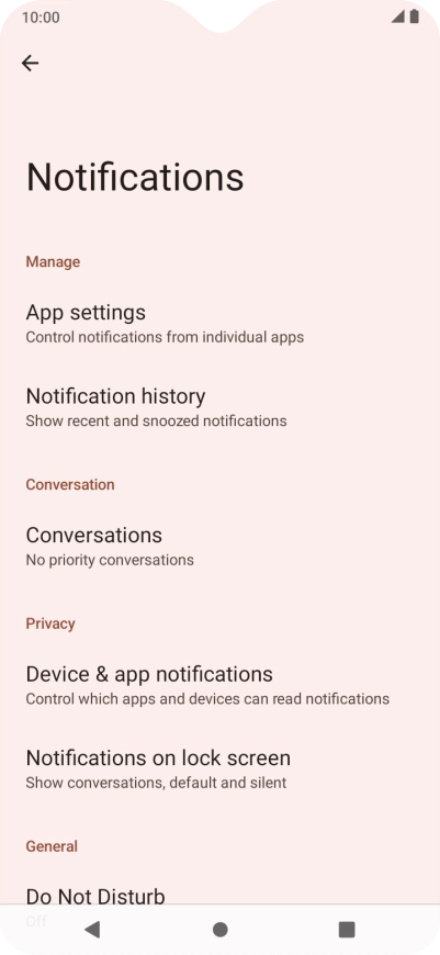 Press App settings.