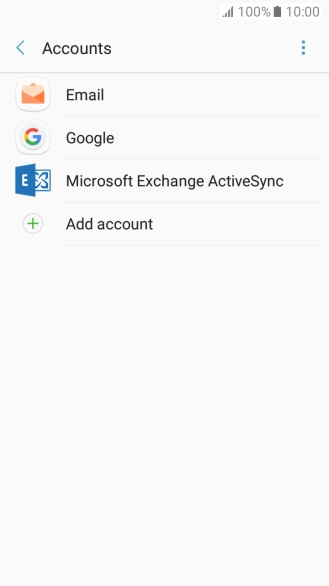 If this screen is displayed, you email account has been recognised and set up automatically. Follow the instructions on the screen to key in more information and finish setting up your phone.