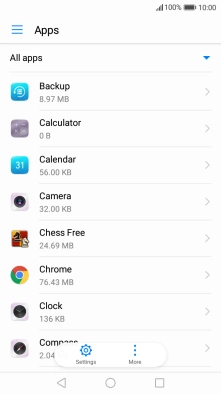 Press the required app. Press the required app.