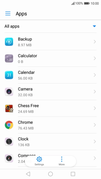 Press the required app. Press the required app.