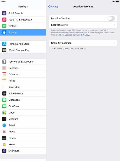 Press the indicator next to 