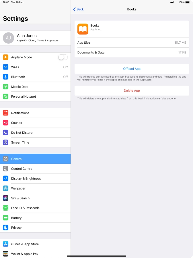 Press Offload App.