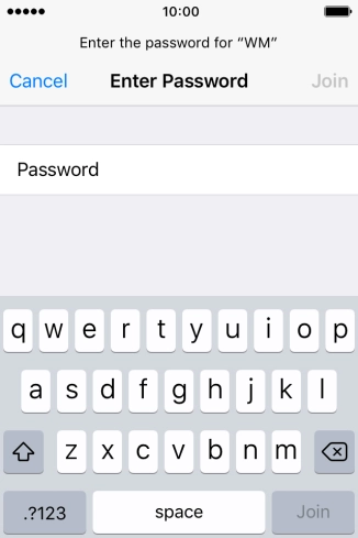 Press Password and key in the password for the Wi-Fi network. Press Password and key in the password for the Wi-Fi network.