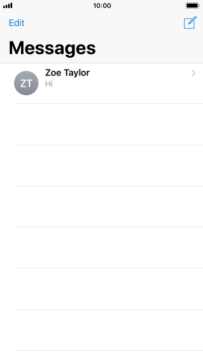 Press the new message icon. Press the new message icon.