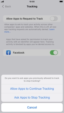 If you turn off the function, press the required setting.