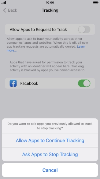 If you turn off the function, press the required setting.