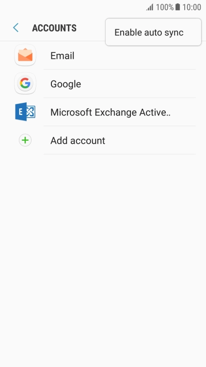Press Enable auto sync.