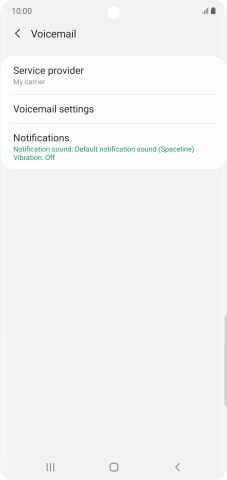 Press Voicemail settings. Press Voicemail settings.