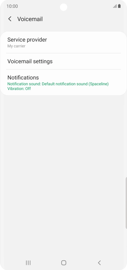 Press Voicemail settings. Press Voicemail settings.