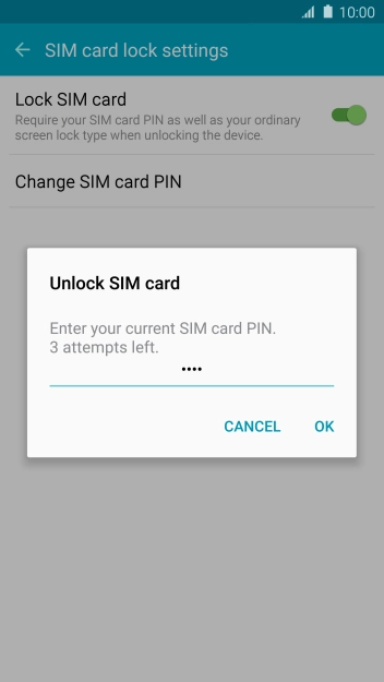 Key in your PIN and press OK.
