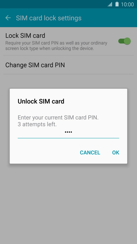 Key in your PIN and press OK.