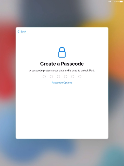 Press Passcode Options. Press Passcode Options.