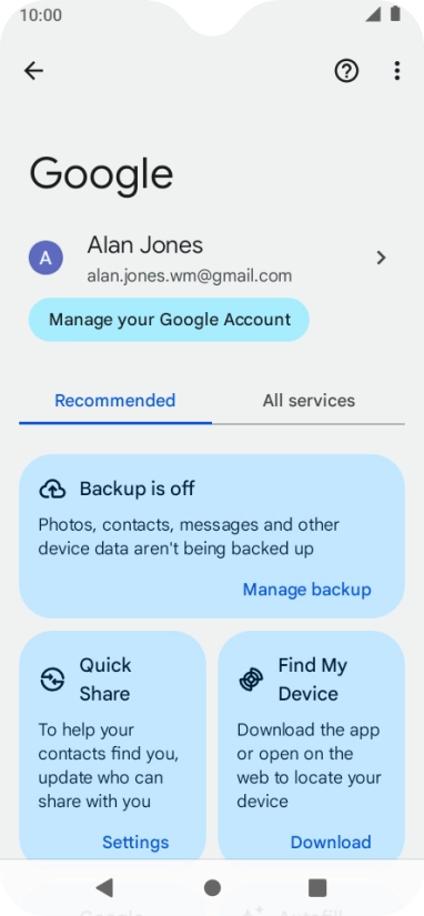 Press Find My Device. Press Find My Device.