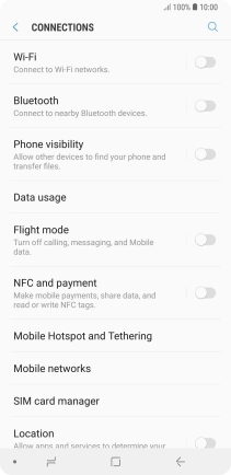 Press Data usage.