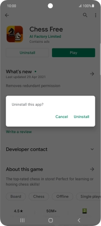 Press Uninstall.