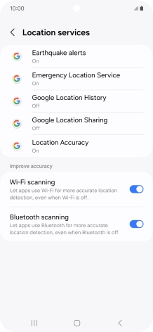 Press Location Accuracy. Press Location Accuracy.