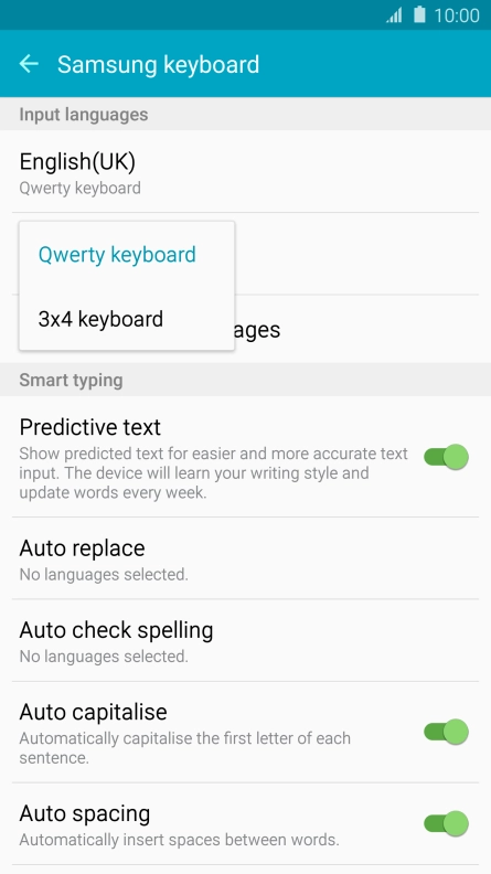 Press Qwerty keyboard. Press Qwerty keyboard.