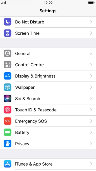 Press Screen Time.