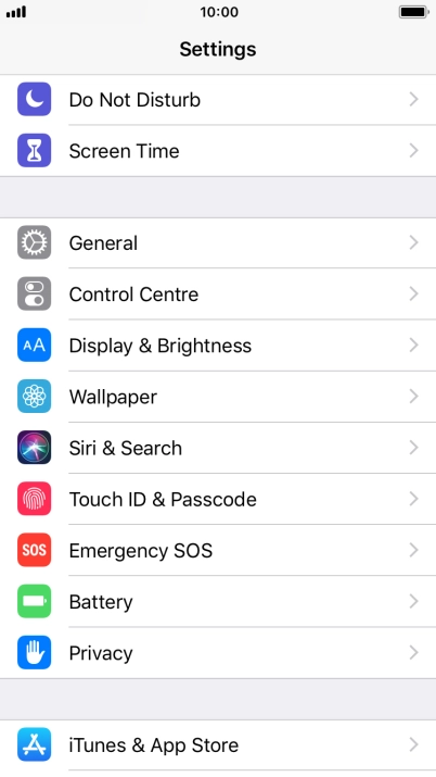 Press Screen Time.