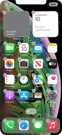 Press the home screen icon. Press the home screen icon.